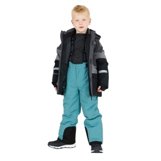 Zigzag Winter-Skihose ProvoW-PRO 10.000 (wasserdicht, atmungsaktiv, Schneefang) blaugrün Kinder